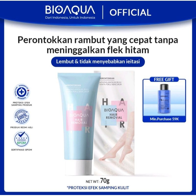 BIOAQUA Hair Removal Moisturizing Krim Perontok Bulu Ketiak Non-irritating Perontok Bulu Permanen Hi