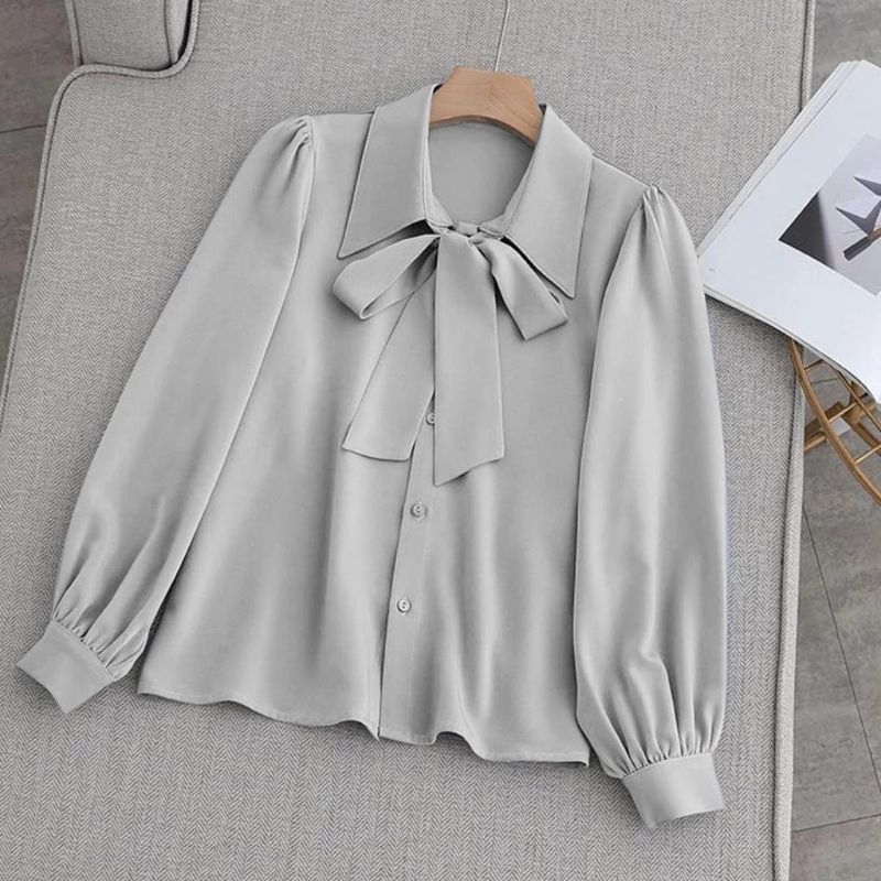 baju kemeja gangnam top-atasan wanita terbaru import-baju kemeja viral tahun 2024