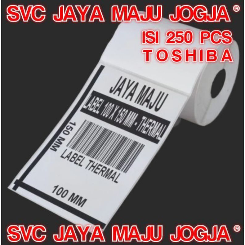 

[ TOSHIBA ] 100 X 150 - 1 LINE THERMAL UPM - FACE OUT - ISI 250 PCS || CORE 1" || LABEL BARCODE DIRECT THERMAL - KERTAS STICKER RESI A6 || 100X150 - TOSHIBA TEC - B-EV4D GS TS B-EV 4D GS TS BEV4D GS TS B EV4D GS TS B EV 4D