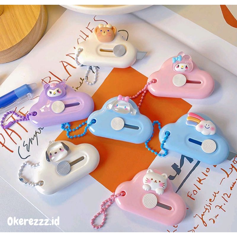 

✨ Cutter Mini Sanrio Cloud Shape Lucu Alat Pemotong Kertas Mini Sanrio Lucu ✨