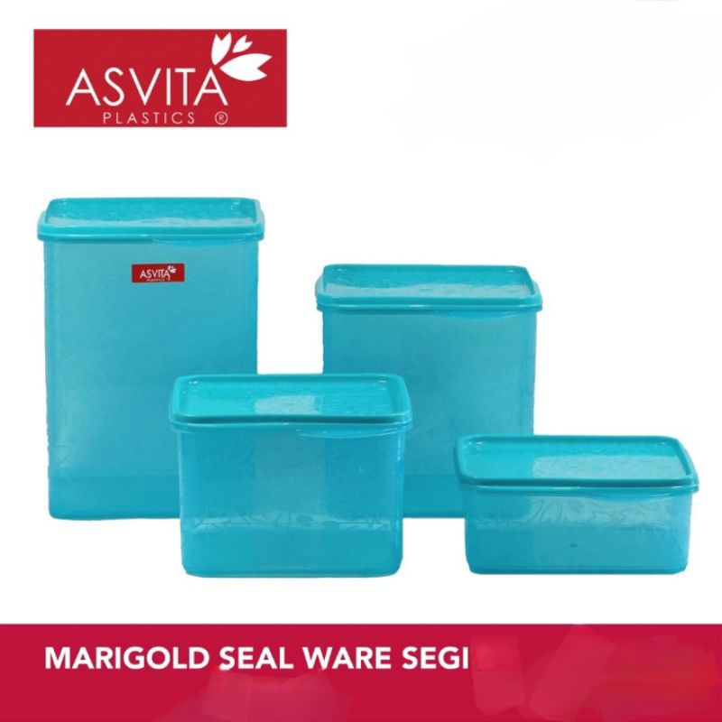 Toples ASVITA MARIGOLD Sealware Segi  Toples Penyimpanan Makanan 4100