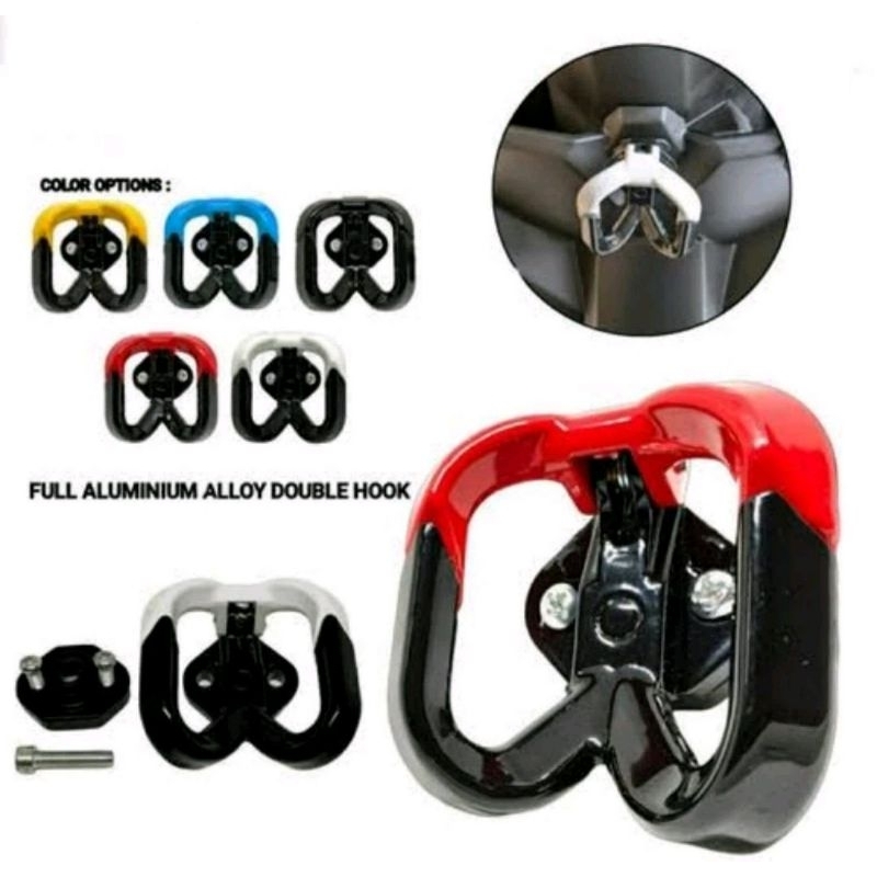 GANTUNGAN BARANG SEPEDA MOTOR 2 CABANG CNC IMPORT BEAT VARIO SCOOPY MIO NMAX UNIVERSAL MATIC / KAIT 