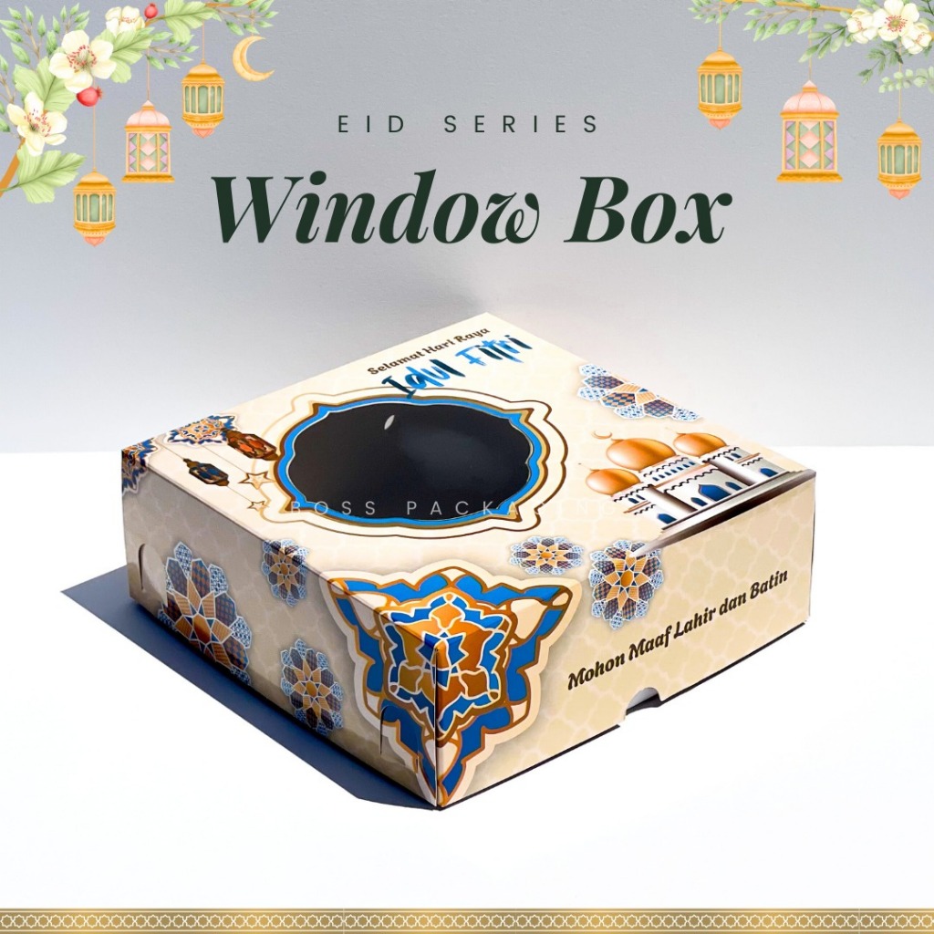 

[EDISI LEBARAN] Box Hampers Kue Lebaran Idul Fitri 20x20x7 Window / Kotak Kue / Kotak Nasi Lebaran