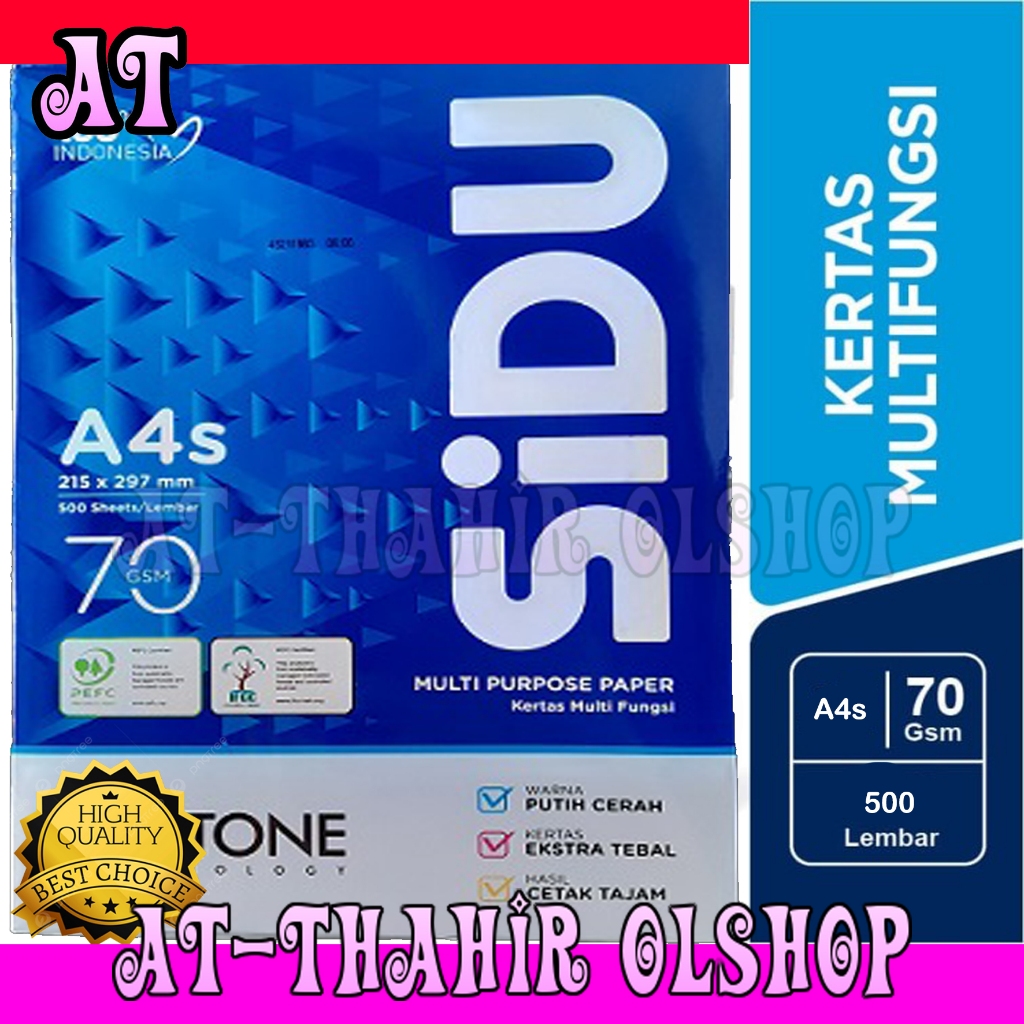 

Kertas Sidu A4s 70 - 75 Gsm