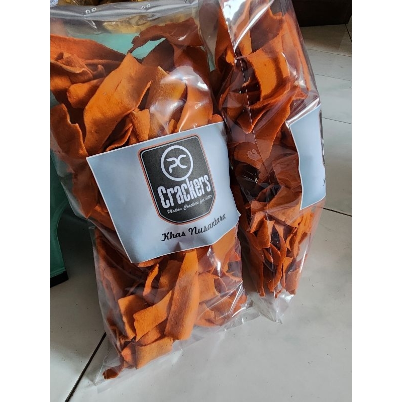 

Kerupuk Slondok Merah kemasan 250gram.