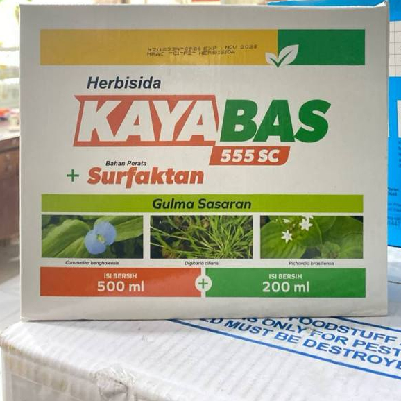 KAYABAS 555 SC + SURFAKTAN HERBISIDA 500ML ( Atrazin 500 g/l + Mesotrion 55 g/l )