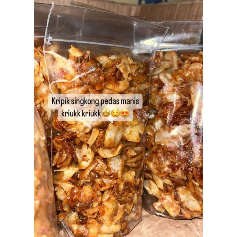 

KERIPIK SINGKONG/KRIPIK SINGKONG PEDAS MANIS/ASIN/FULL BUMBU/DAUN PURUT