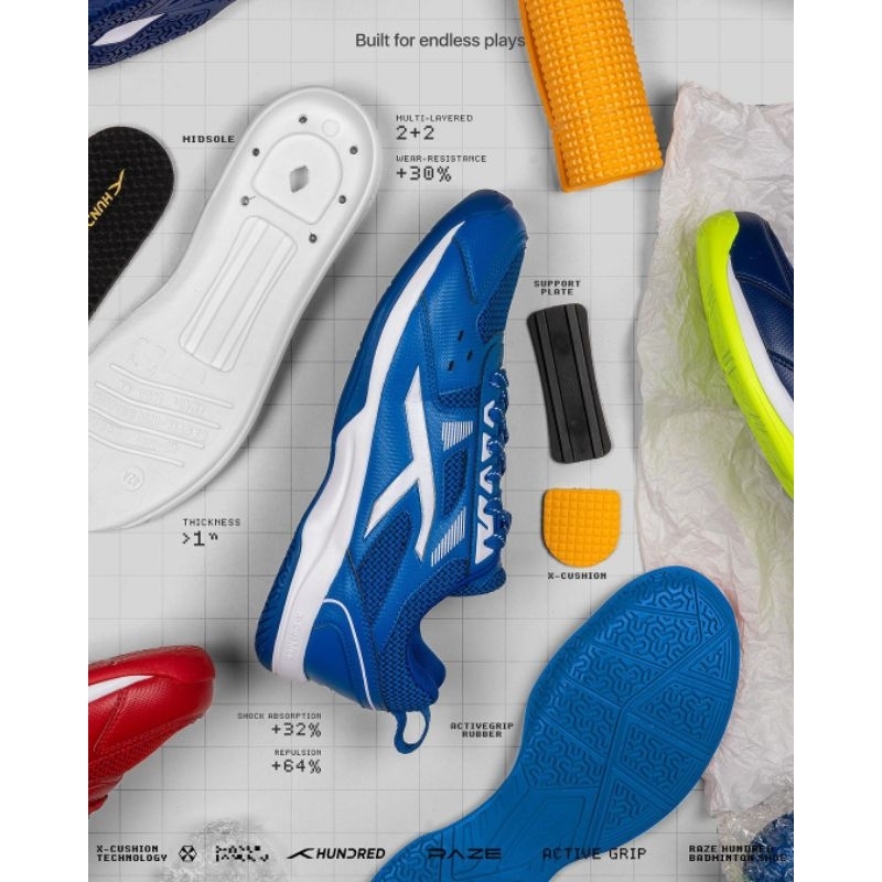 Sepatu Badminton HNDRD RAZE Gen 1