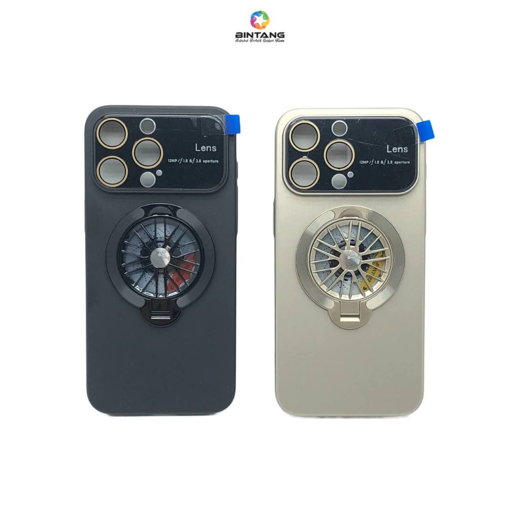 HARDCASE IPHONE BINTANG CASE POLOS FUZE MAGNETIC STAND LENS CAMERA