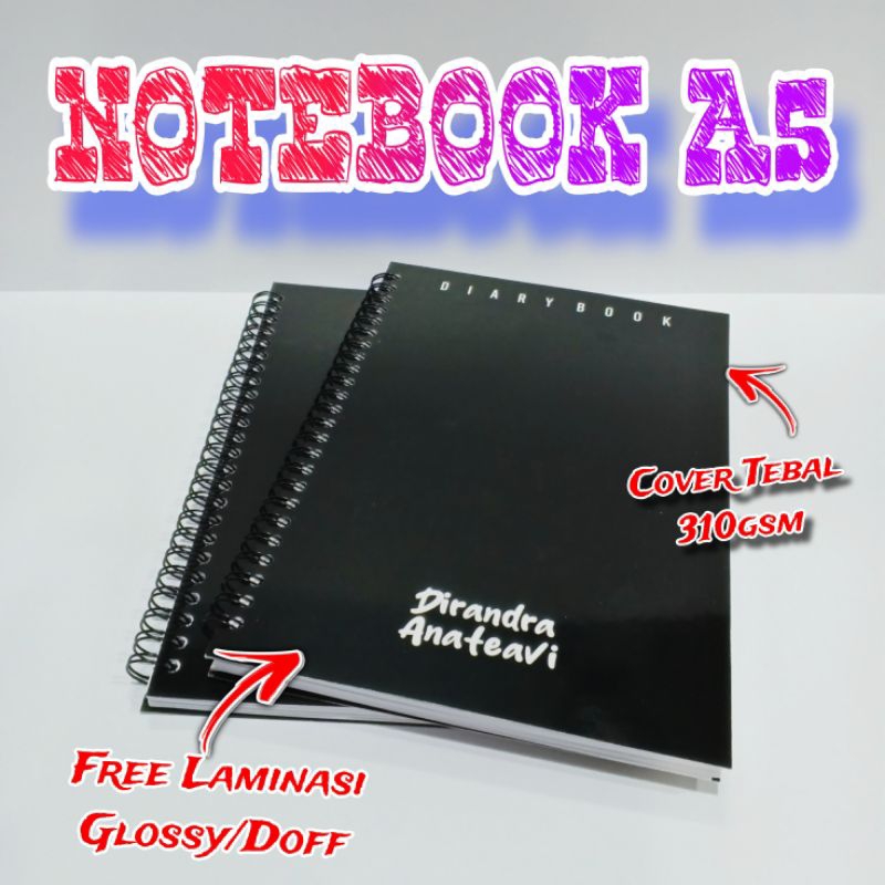 

Buku simpel notebook A5 / buku jurnal / diary book / buku catatan hvs A5