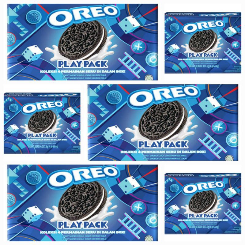 

Oreo Play Pack Biskuit Sanwich Coklat Dengan Rasa Vanilla , Coklat 257.6 GR