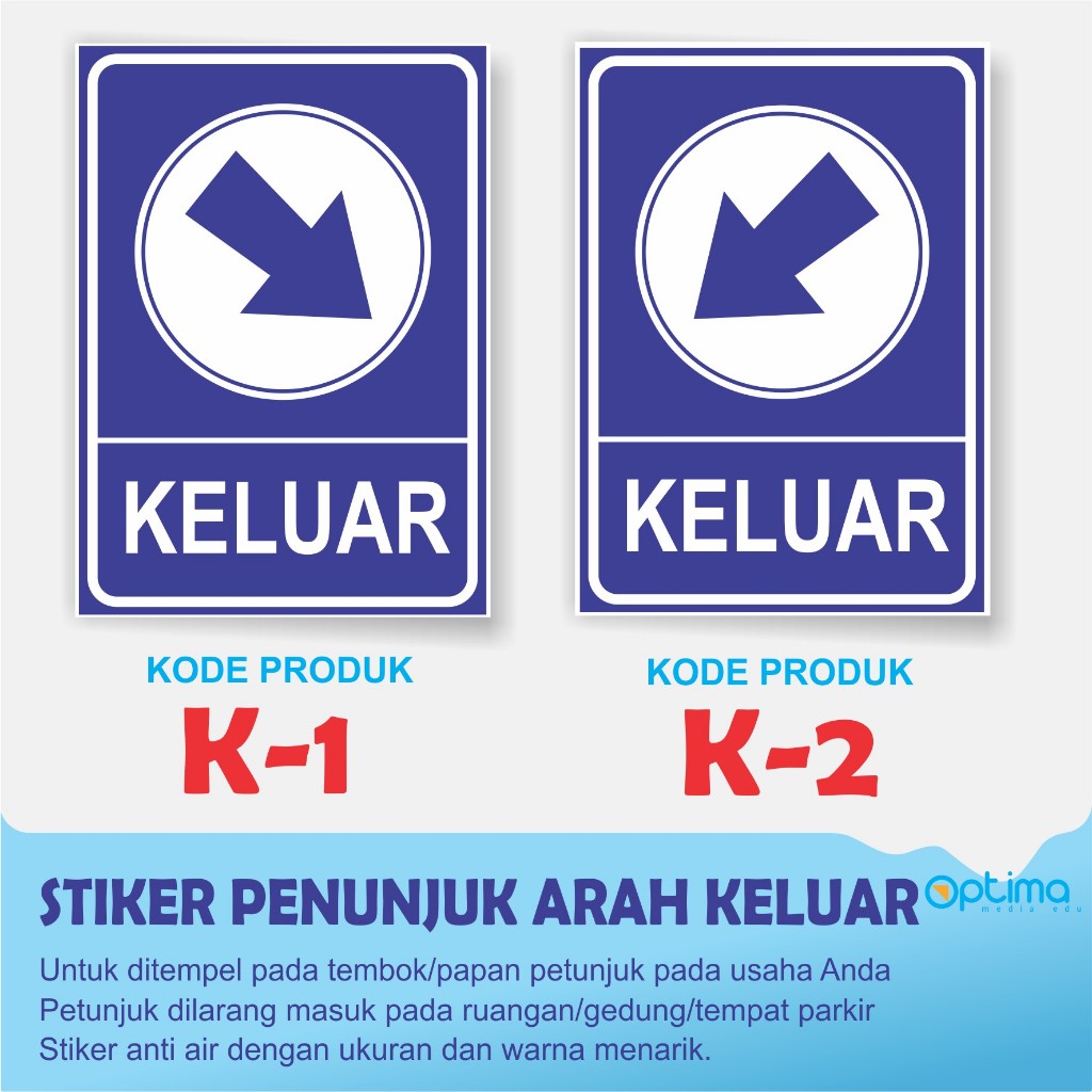 

STIKER ARAH RAMBU KELUAR PArkir atau gedung