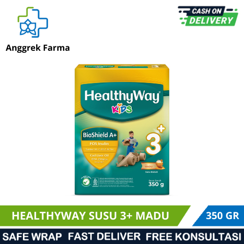 

HEALTHYWAY SUSU 3+ MADU 350 GR/NUTRISI TUMBUH KEMBANG ANAK/MENJAGA PENCERNAAN ANAK