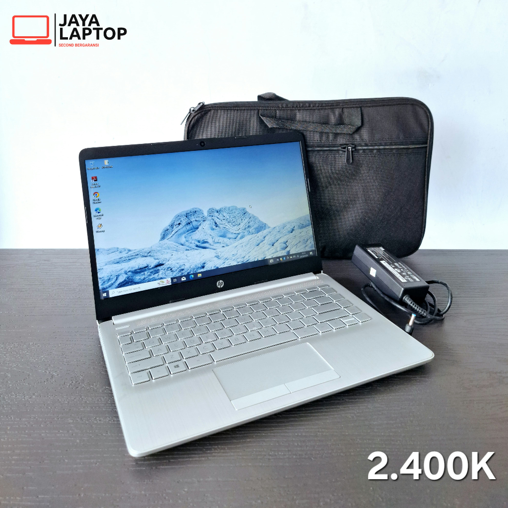 HP 14s dk0024AU AMD A9 RAM 8GB SSD 256GB 14 inch Laptop Second Notebook Bekas Murah