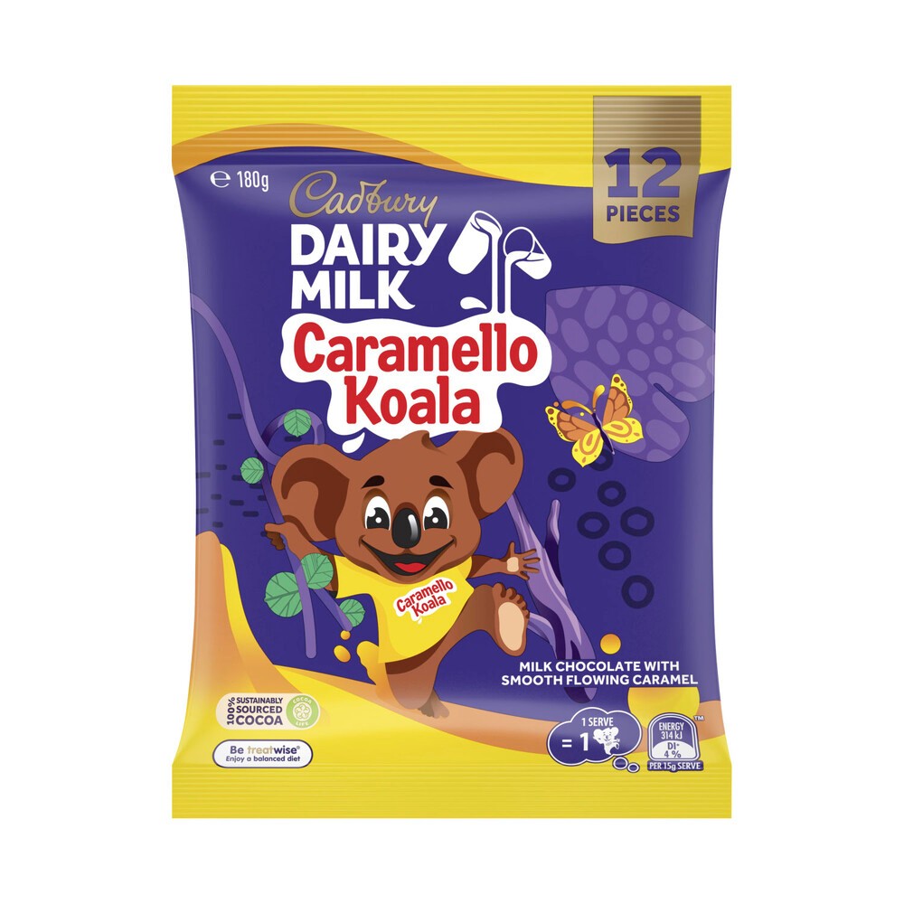 

Cadbury Dairy Milk Chocolate Caramello Koala Sharepack 12 Pack | 180g Australia