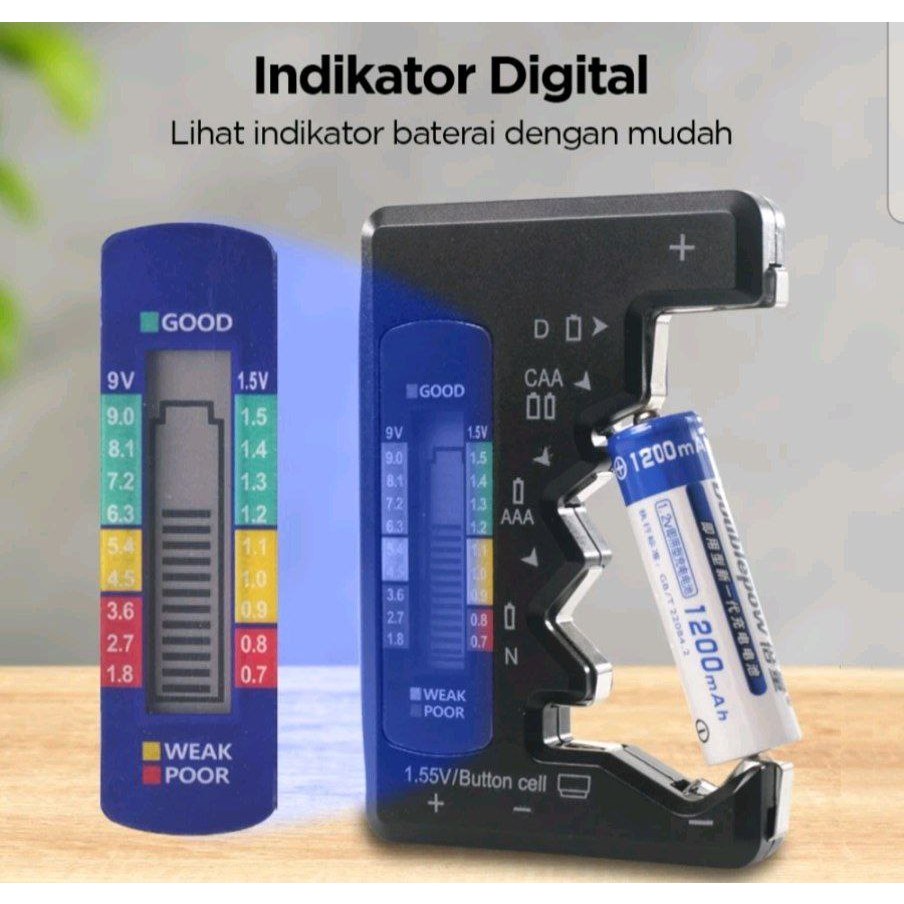 TOSH BATERAI TESTER / Universal Battery Tester EG