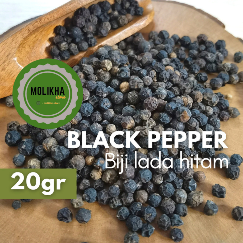 

Rempah Biji Lada Hitam (Black Pepper) 10gr Dalam Kemasan Pouch Klip Cantik.