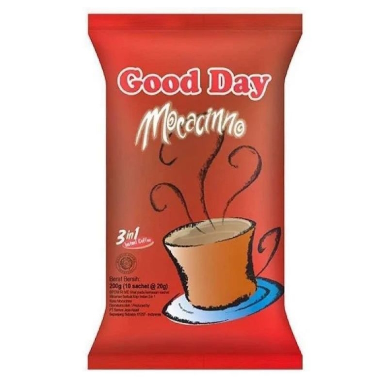 

Kopi Good Day Mocacinno Isi 10 Sachet x 20 Gram