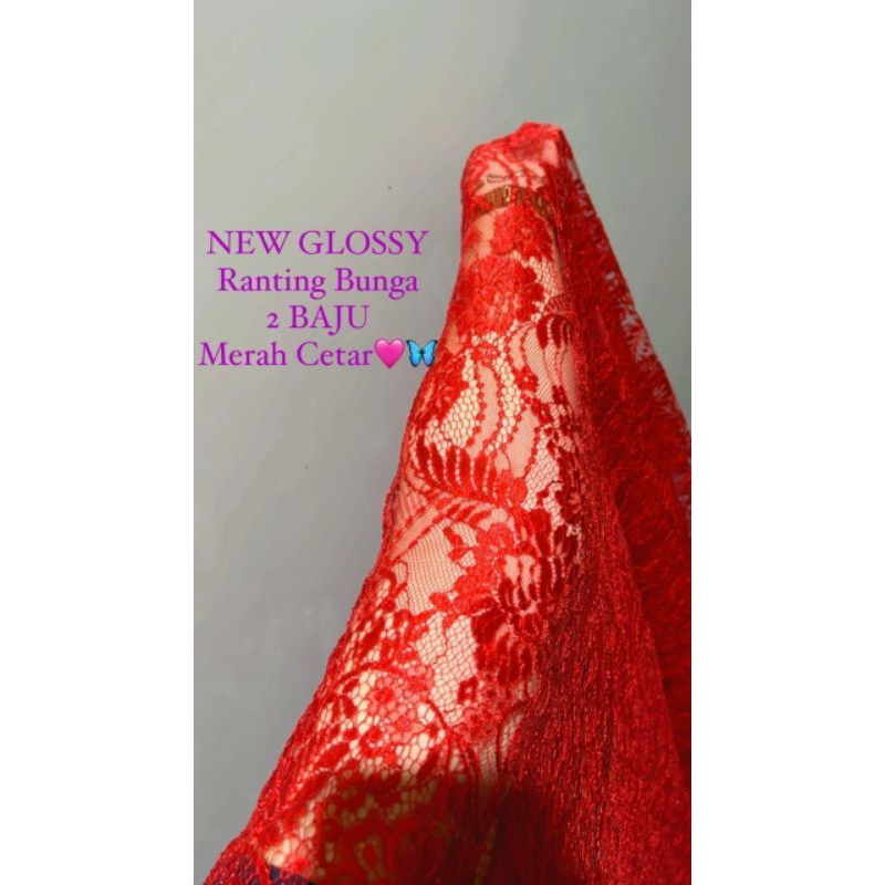 Kain metalik glossy 2,5m/kain brokat 2 baju/kain kebaya modern