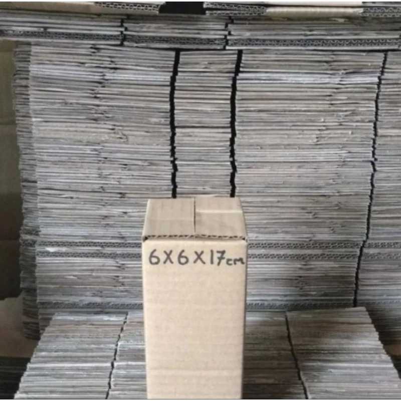 

kardus packing ukuran 6x6x17cm polos luar dalam