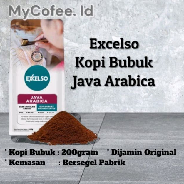 

Kopi Bubuk Excelso Java Arabica 200g