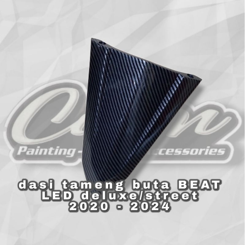 dasi panel tameng buta tanpa dudukan plat beat LED deluxe street cbs K1A carbon wtp celup 2020 2021 