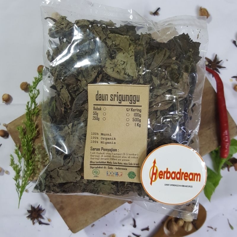 

DAUN SRIGUNGGU SENGUGU SINGUGU SAGUNGGU KERTASE SAN TAI HONG HUA CLERODENDRUM KERING 100 GRAM - Kualitas Terbaik