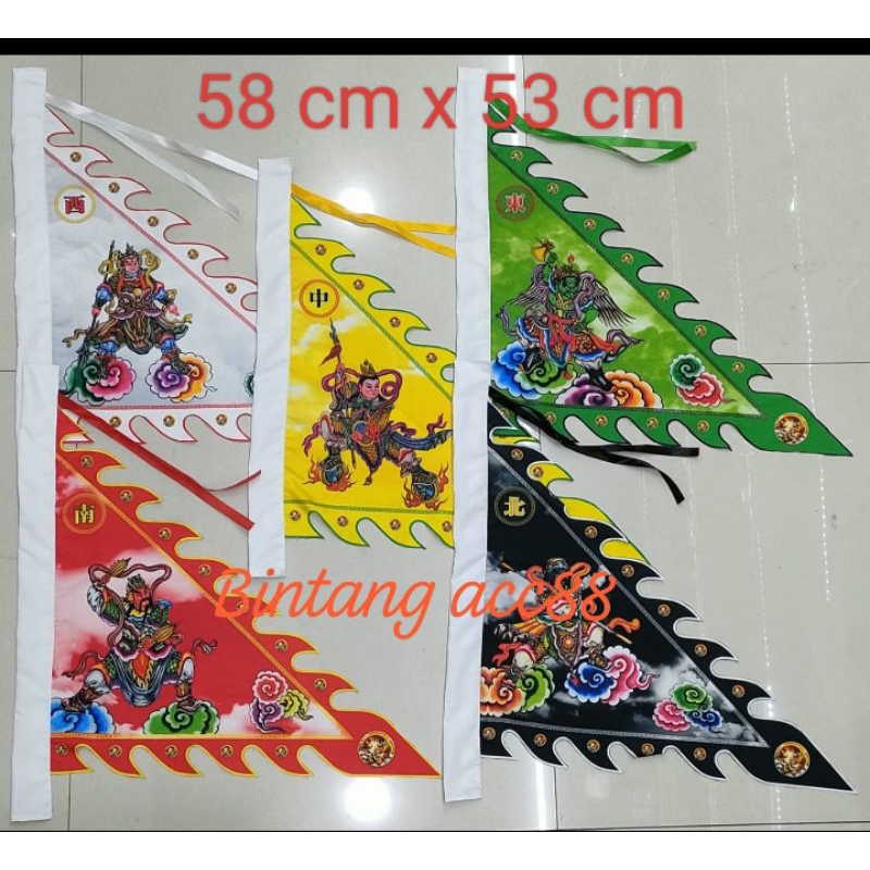 bendera ngoya / ngo ya / 5 jendral kun ciong - 58 x 53cm