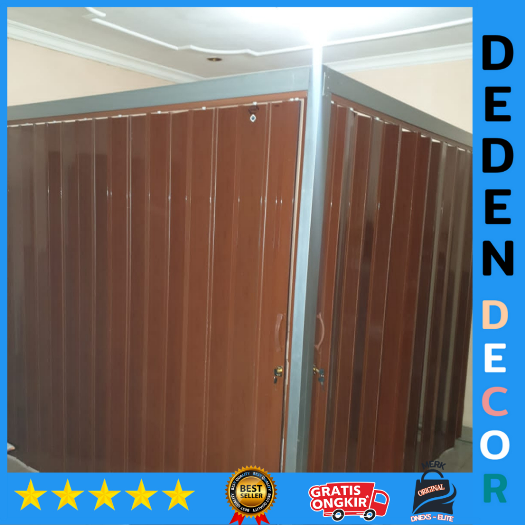 Pintu lipat sekat dengan pvc folding door dnexs elite untuk penyekat ruangan custom ukuran