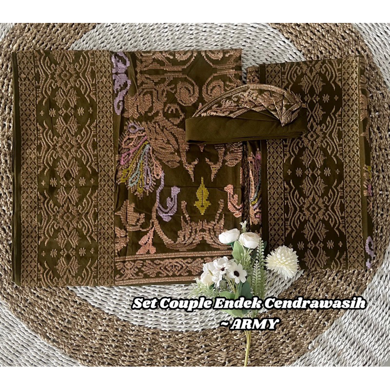set couple bordir cendrawasih
