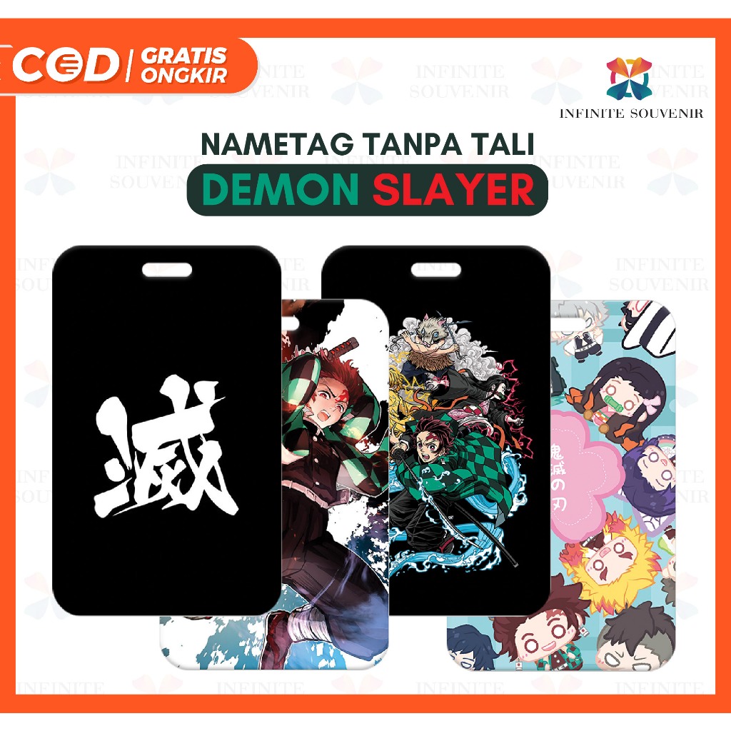 

(N009) Nametag DEMON SLAYER Tanpa Tali / Card Holder Aesthetic / ID Card Demon Slayer / Tempat Kartu Motif Demon Slayer / Tanjiro / Nezuko / Zenitsu / Inosuke / Giyu / Kyojuro / Muzan