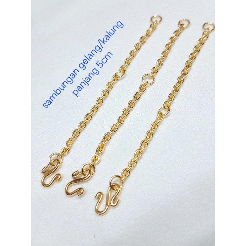 Sambungan Rantai Gelang/Kalung emas muda