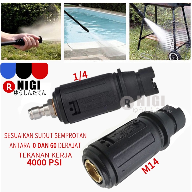 NIGI Nozzle Sprayer Kabut Adjustable Flat Nozzle Cuci Mobil Garden Sprayer
