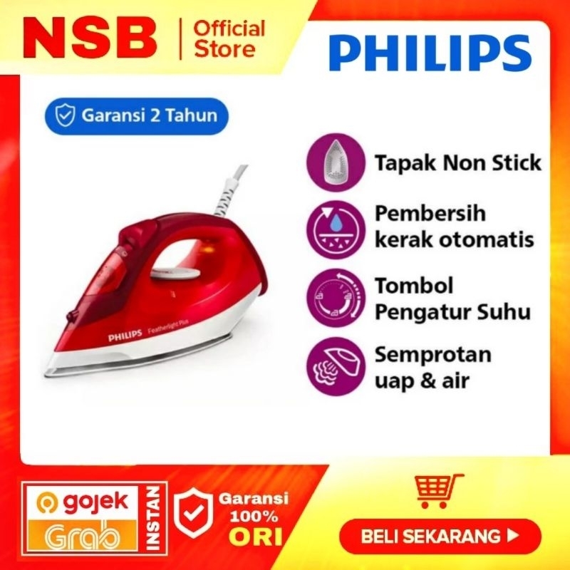 PHILIPS GC-1424 Setrika Uap Setrikaan Listrik Gosokan GC1424