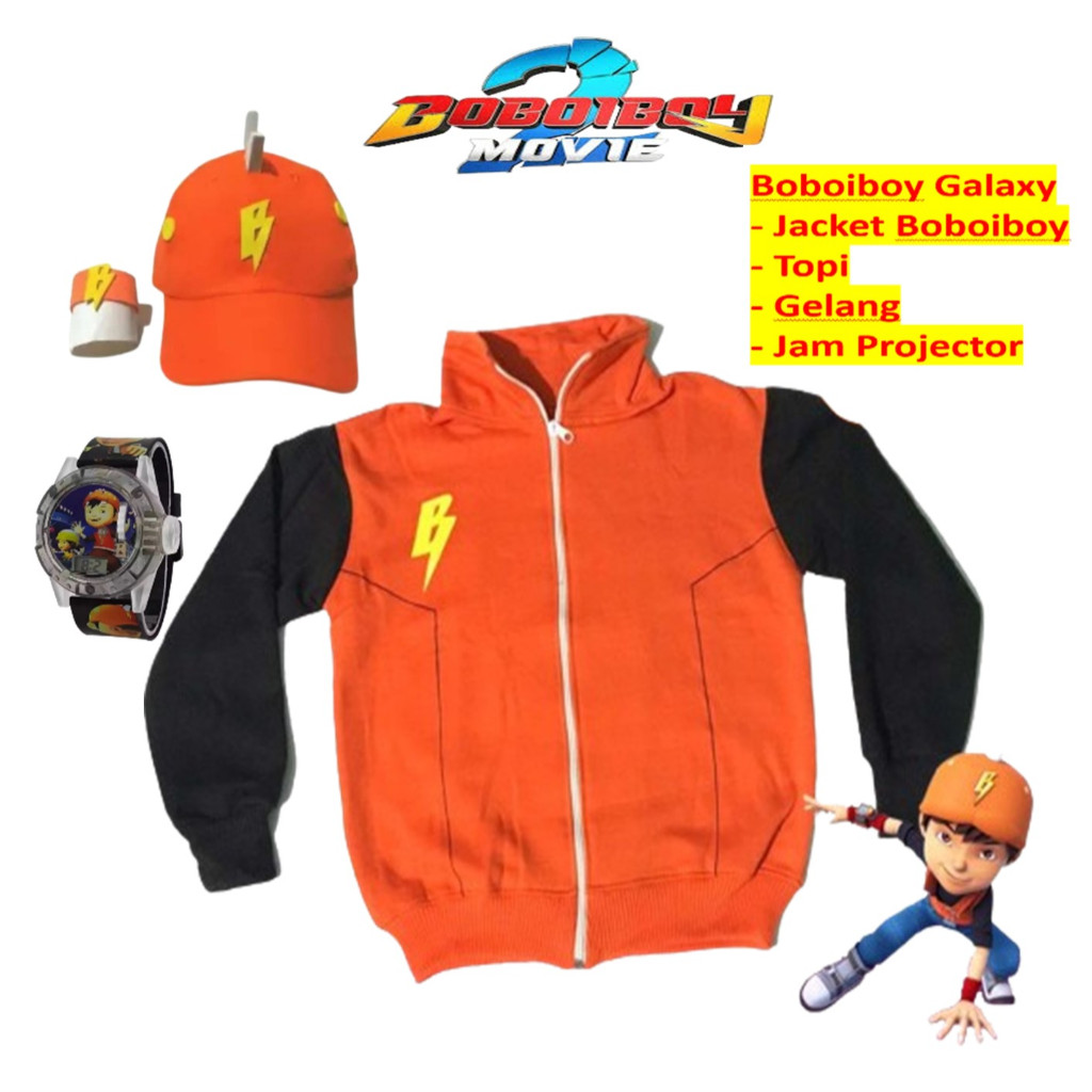 Jacket BOBOIBOY GALAXY Topi Boboiboy Jam Boboiboy