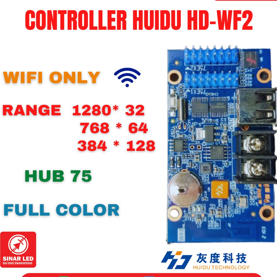 CONTROLLER KONTROLLER HD-WF2 HDWF2 WIFI CONTROLLER HUIDU FULL COLOR RUNNING TEXT