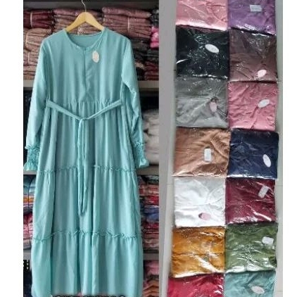 gamis ceruty tangan karet