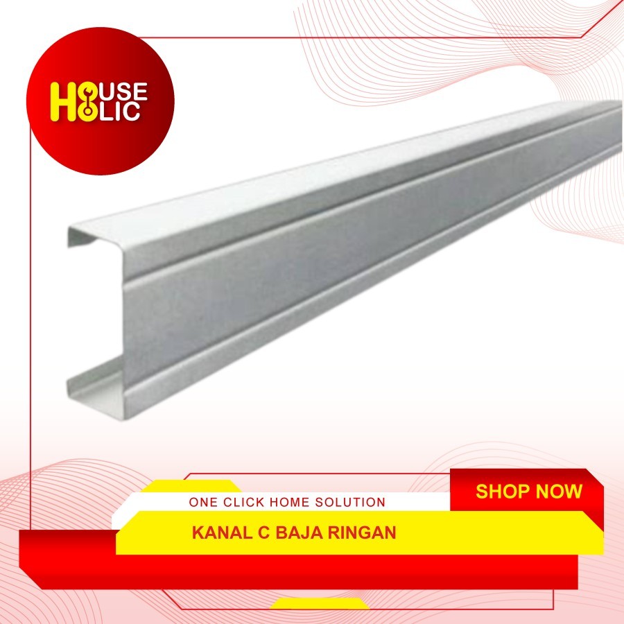 Kanal Canal C 0,75 mm Indomaxi / Rangka Baja Ringan Atap Panjang 6 Meter