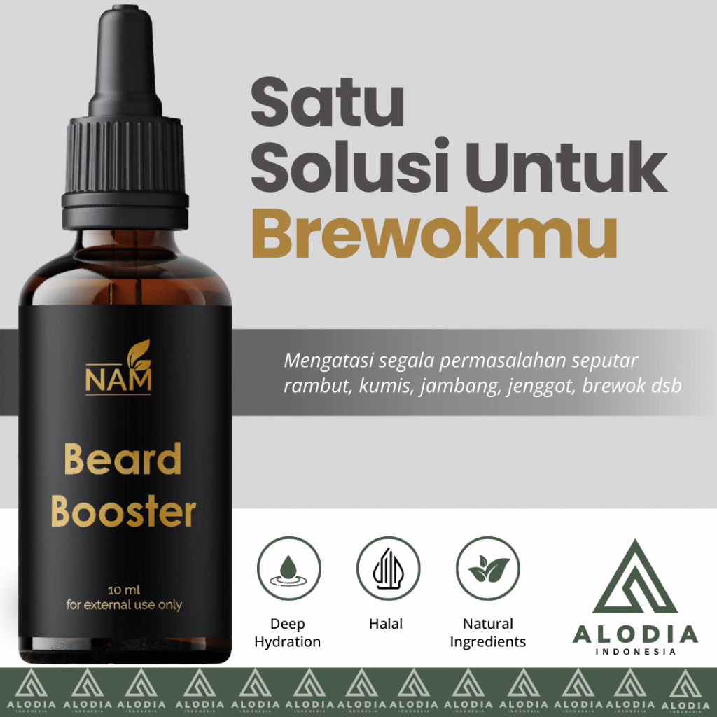 (COD) Nam Beard Booster Original 100% - Serum Penumbuh dan Penebal Kumis Brewok Jambang Jenggot Ramb