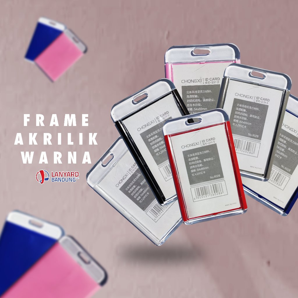 

id card holder AKRILIK warna tempat idcard wadah kartu akrilik warna warni