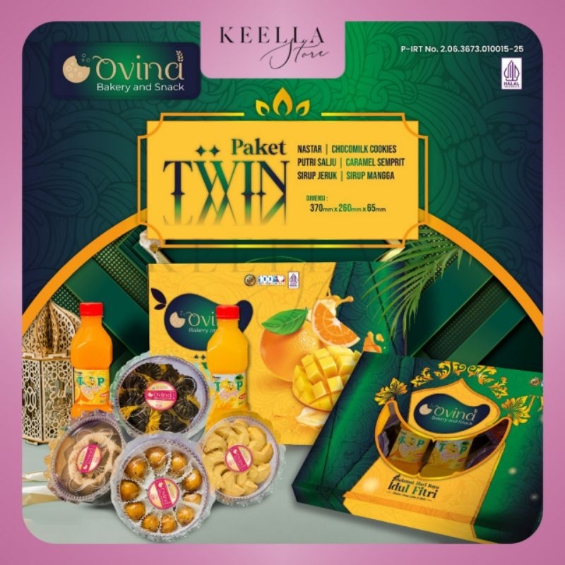 Kue lebaran Ovina hampers bakery idul fitri paket cake sugar rose makmur twin arion celo silver siru