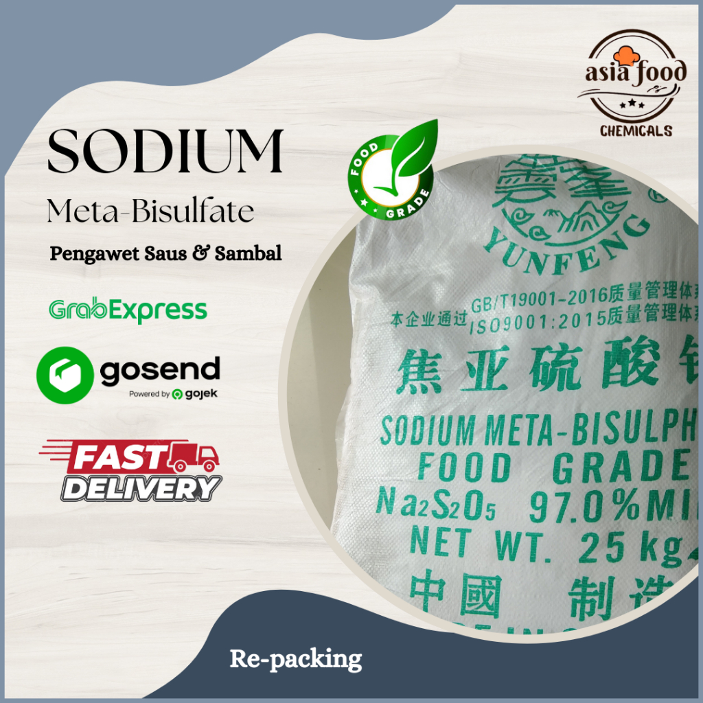 

pengawet makanan/sodium metabisulfat/pengawet saus dan sambal/SMB foodgrade/bahan tambahan pangan