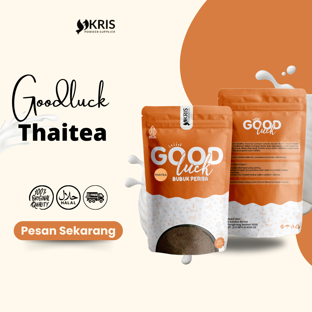 

Bubuk Perisa Makanan Greentea, Taro, Redvelvet, Bluevelvet, Thaitea Goodluck Premium Flavor Powder 50gr