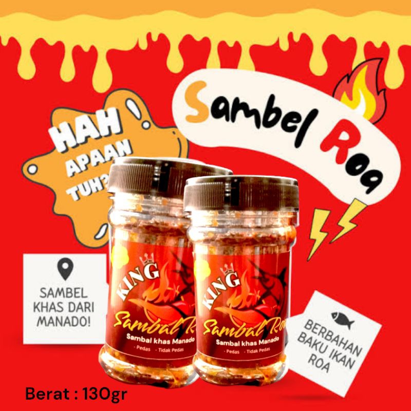 

KINGROA / sambal Roa khas manado 130gr