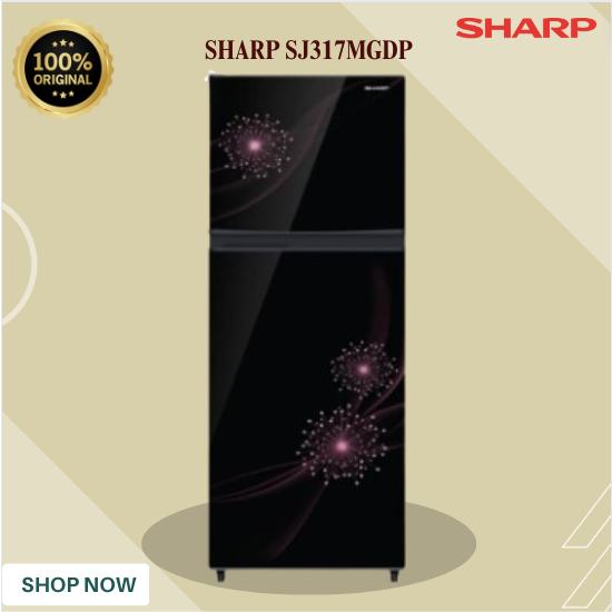 Kulkas SHARP 2 PINTU SJ317MGDP 205L/SJ-317MGDP/SJ 317MDGP / KULKAS 2 PINTU MURAH ORIGINAL BERGARANSI