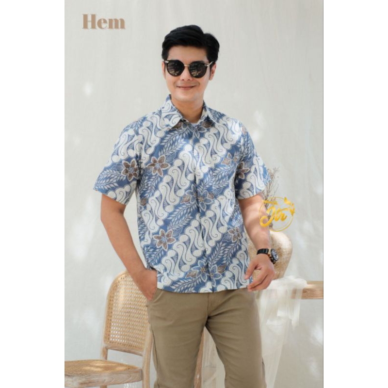 Kemeja batik pria lengan pendek Baju batik pria katun