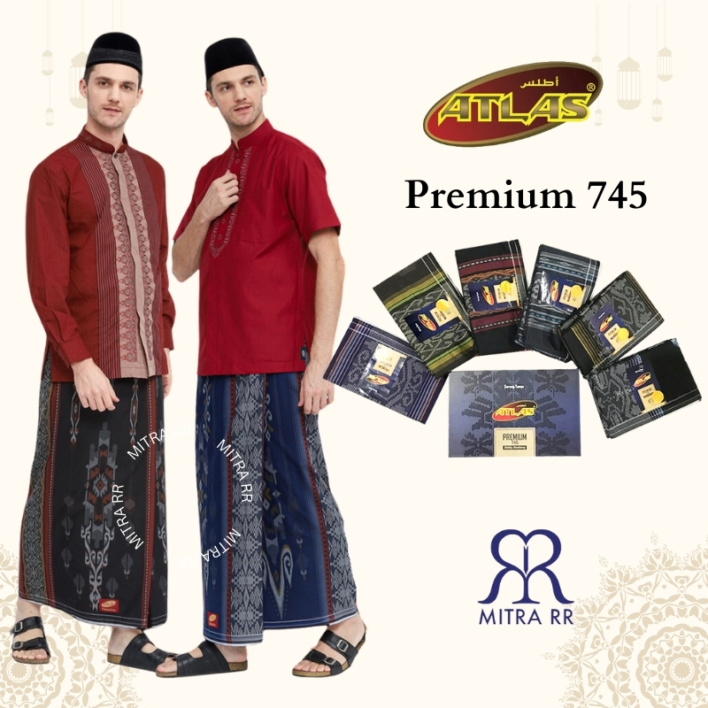 Sarung Atlas Premium 745 Dobby Kembang | Sarung Tenun Dewasa Premium Motif Kembang