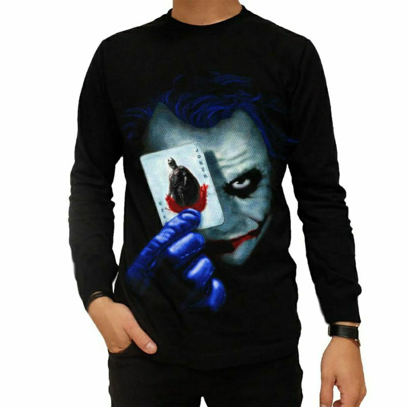 Kaos Distro Cowok Lengan Panjang Dewasa Remaja Keren Original Terbaru Joker Baju Joker Pria Keren Ke