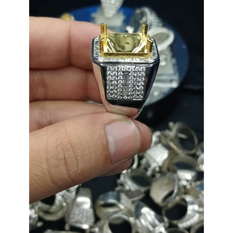 ring perak handmade microsetting