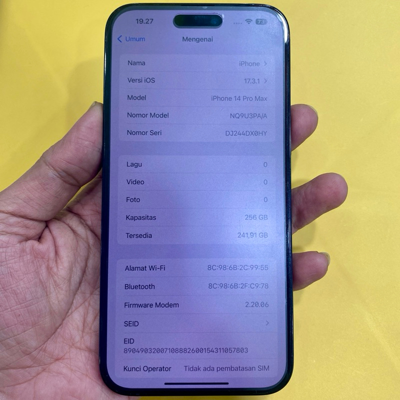 iphone 14 pro max 256 resmi ibox full ori garansi